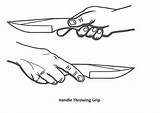 Knife Throwing Throw Trueswords Grip sketch template