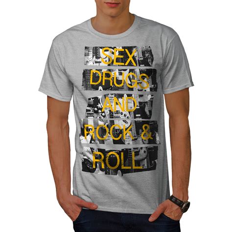 Wellcoda Sex Drugs Rock Roll Mens T Shirt Free Graphic Design Printed