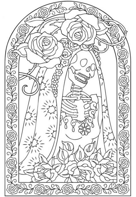 de los muertos coloring pages amj