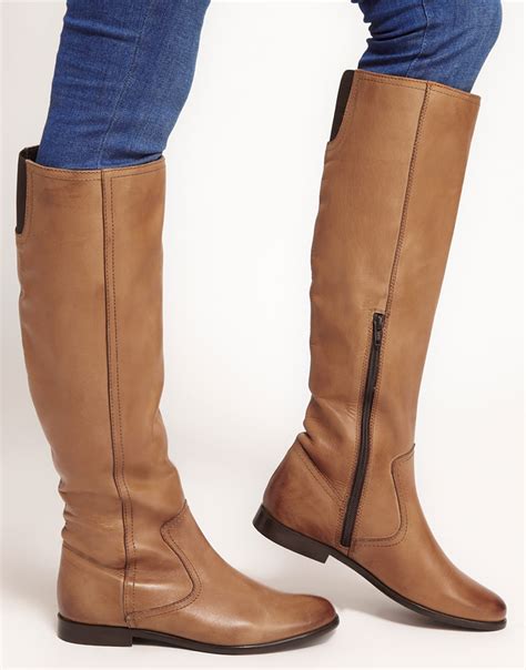 brown leather knee high boots brown leather knee high boots sole divas shop  afterpay