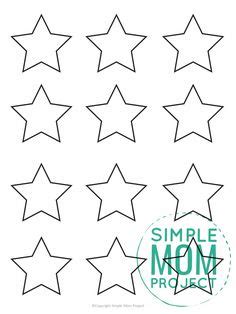 printable star template   star template easy paper crafts