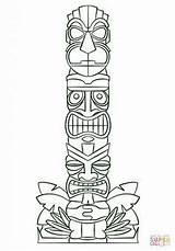 Tiki Totem Coloriage Hawaiian Poles Lanta Koh Mask Colorier Totempaal Supercoloring Pfahl Plastiques Leroy Annabel Totempfahl Coloriages Beaver Ausmalbild Słup sketch template