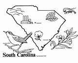 Coloring Carolina South Pages Outline North Flag State Popular sketch template