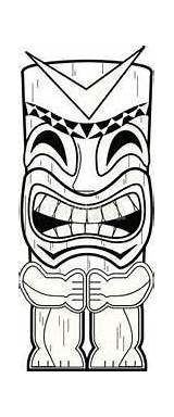 Tiki Totem Pole sketch template