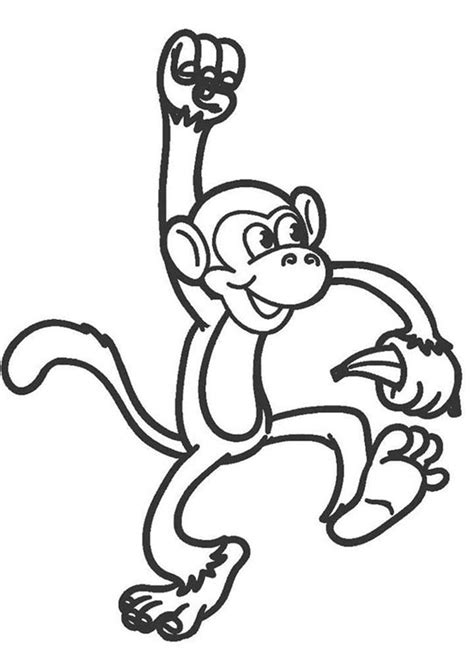 easy  print monkey coloring pages tulamama
