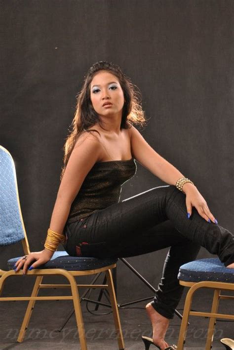 Teenage Model San Yati Moe Myint S Sexy Pose On Chair