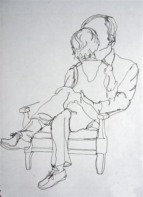 continuous line drawing leslie white