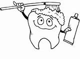 Tooth Brushing Teeth Himself Dentist Hygiene Getdrawings sketch template