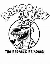Randolph Redneck Reindeer Coloring Pages sketch template
