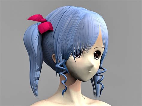 anime girl nude 3d model 3ds max object files free download modeling