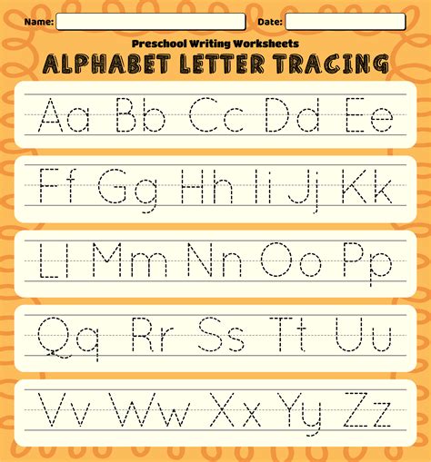 printable abc sheets learning  alphabet preschool style