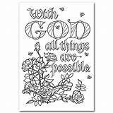 Possible Things God Coloring Larger Card Printeryhouse sketch template