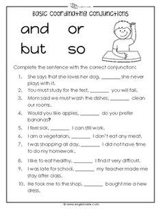 grammar conjunctions ideas conjunctions conjunctions worksheet