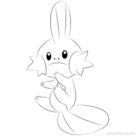 mudkip pokemon coloring pages xcoloringscom