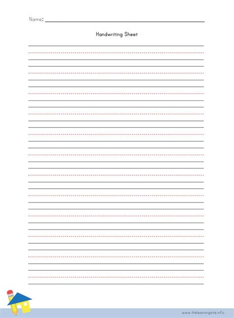 handwriting sheet  lines  title  learning site