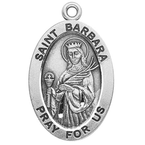 sacco company  saint names st barbara patron saint medal