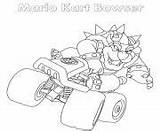 Coloriage Bowser Kart Nintendo sketch template
