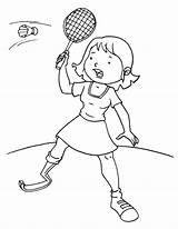 Badminton Playing Girl Disabled Coloring Colouring Drawing Clipart Kids Color School Pages Sports Children Printable Bestcoloringpages Transparent Sheet Drawings sketch template