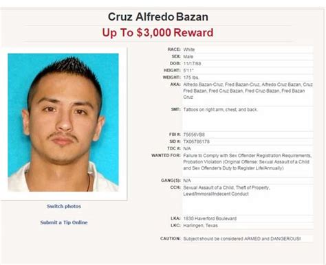 new face added to texas most wanted sex offenders list
