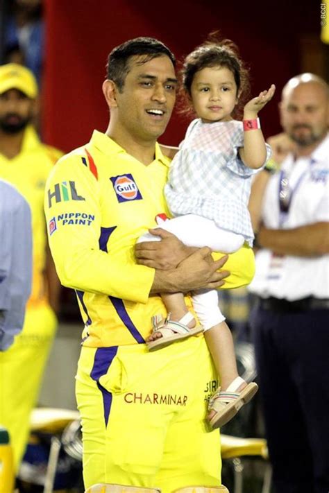 photos ms dhoni shares emotional moment with wife sakshi daughter