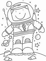 Coloring Pages Space Astronaut Outer Sheets Preschool Kids Colouring Into Choose Board Moon sketch template