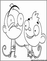 Coloring Wally Gus Pages Fun Nickelodeon Rocket Monkeys sketch template
