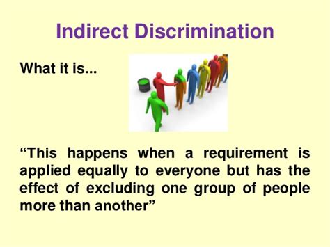 Indirect Discrimination The Lawyers And Jurists