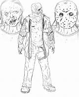 Friday 13th Jason 2009 Coloring Pages Drawing Mask Ec87 Deviantart Template Getdrawings sketch template