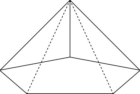 pentagonal pyramid clipart