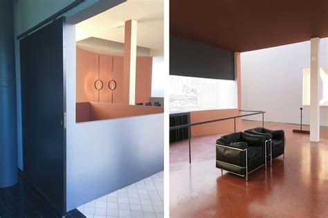st floor cles couleurs suisse ag le corbusier  floor plans modernist house concrete