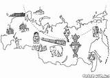 Rusia Colorare Mappa Federation Rosji Colorkid Kolorowanki Russland Karte Coloriage Russie Russa Cartina Kremlin Kolorowanka Rosyjska Federacja Balalaika Malvorlagen Federazione sketch template