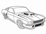 Mustang Coloring Ford Pages Car Fast 67 Cars Gt Drawing Outline Furious Bronco Cool 1969 F150 1967 Drawings Printable Gt500 sketch template