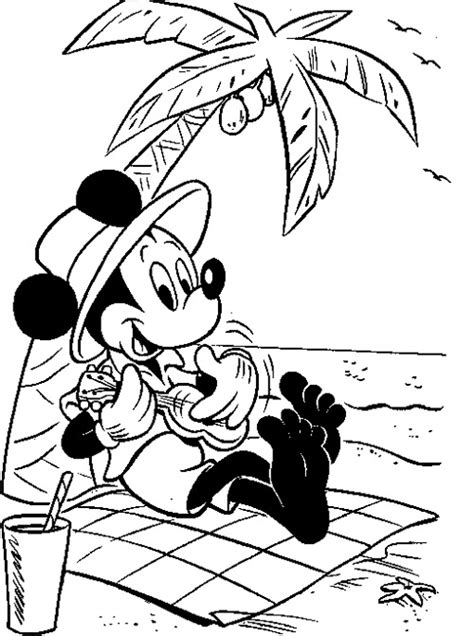 disney beach coloring pages  getdrawings