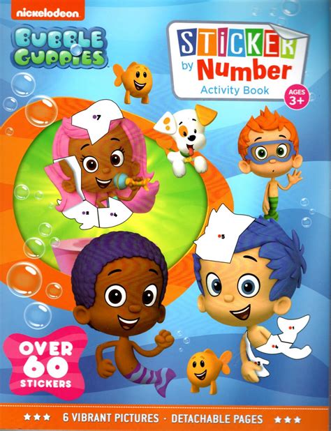 Nickelodeon Bubble Guppies And Paw Patrol Sticker By Number Activity Book