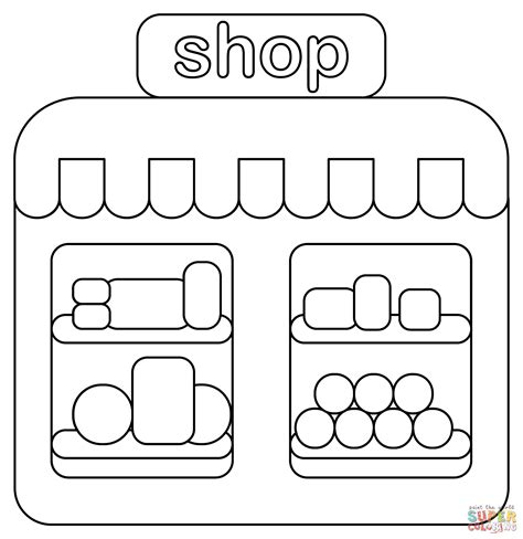 shop coloring page  printable coloring pages