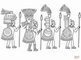 Aztecas Guerreros Azteca Colorare Aztecs Krieger Ausmalbild Aztechi Imperio Azteken Aztekische Guerrieri sketch template