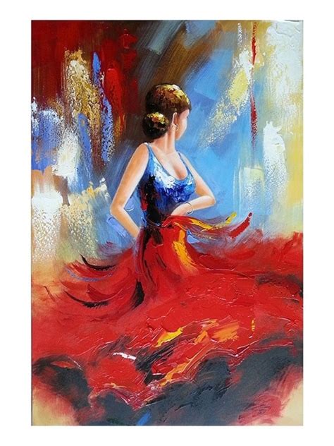 Buy Modern Abstract Dancing Girl Oil Painting On