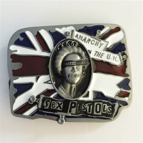 Sex Pistols God Save The Queen Uk Flag Music Belt Buckle For Men S With