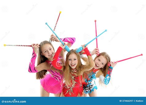 happy sporty children  gymnastic clubs stock image image  activity children