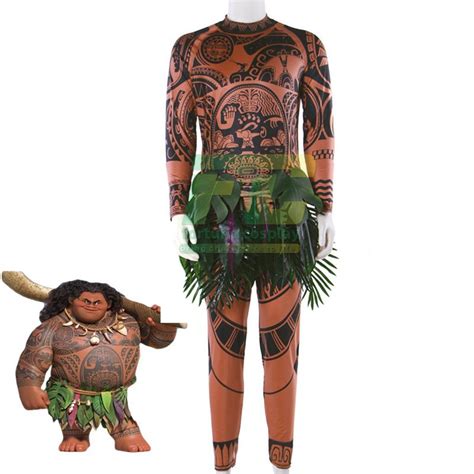 Free Shipping Moana Maui Cosplay Costume Halloween Adult 2