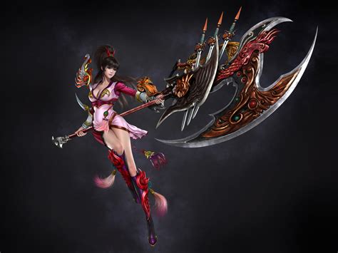 dynasty jade regenesis video game character girl with an ax fantasy art hd wallpapers for mobile