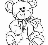 Bear Teddy Coloring Pages Simple Getdrawings Picnic Getcolorings sketch template