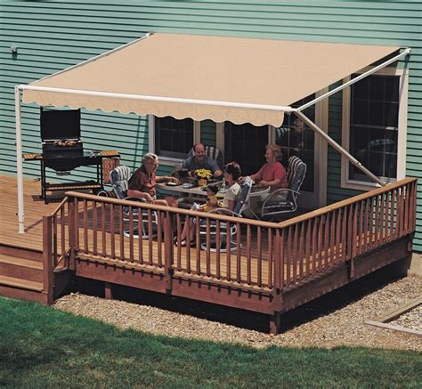 ft sunsetter manual retractable awning xt model outdoor deck patio ebay