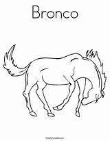 Coloring Bronco Clipart Print Outline Horse Twistynoodle Ll Library Favorites Login Add sketch template