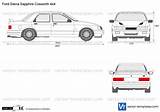 Ford Sierra Sapphire Cosworth 4x4 Template Preview Templates sketch template