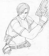Leon Kennedy Resident sketch template