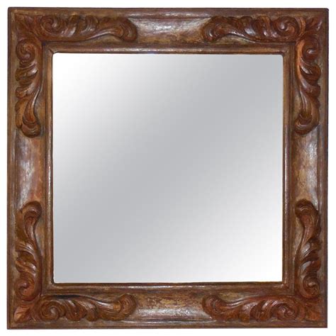 hand carved wooden mirror  sale  stdibs hand carved wood mirrors