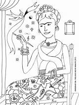 Frida Kahlo Societyillustrators Parra sketch template