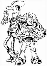 Coloring Toy Story Buzz Woody Lightyear Pages Color Kids Print Beautiful Disney Characters sketch template