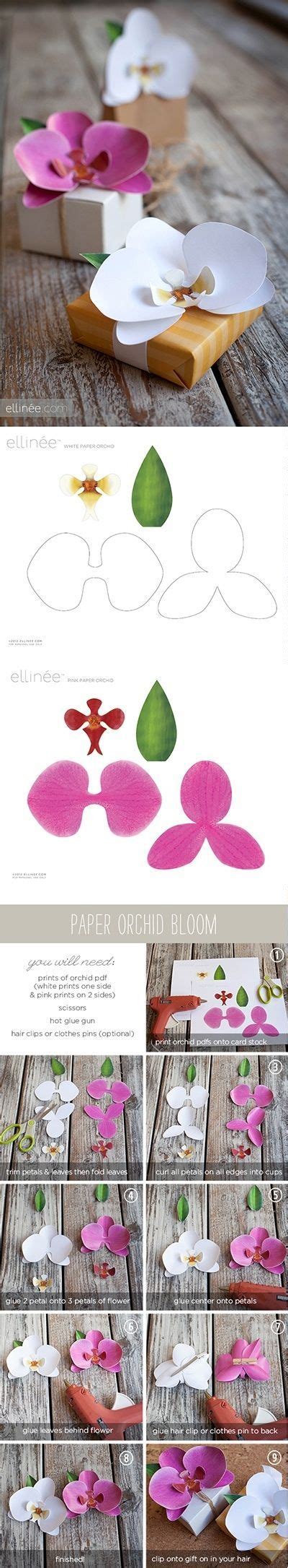 paper orchids tutorial   printable  ellinee